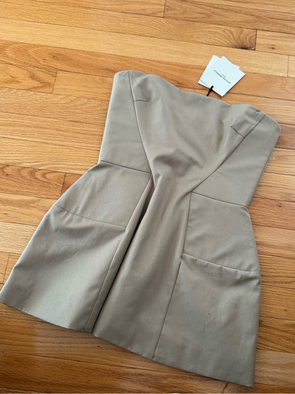 NWT Officine Général Strapless Beige Bustier Top